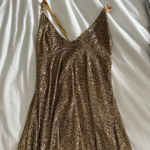 Gold Sequin Free people dress